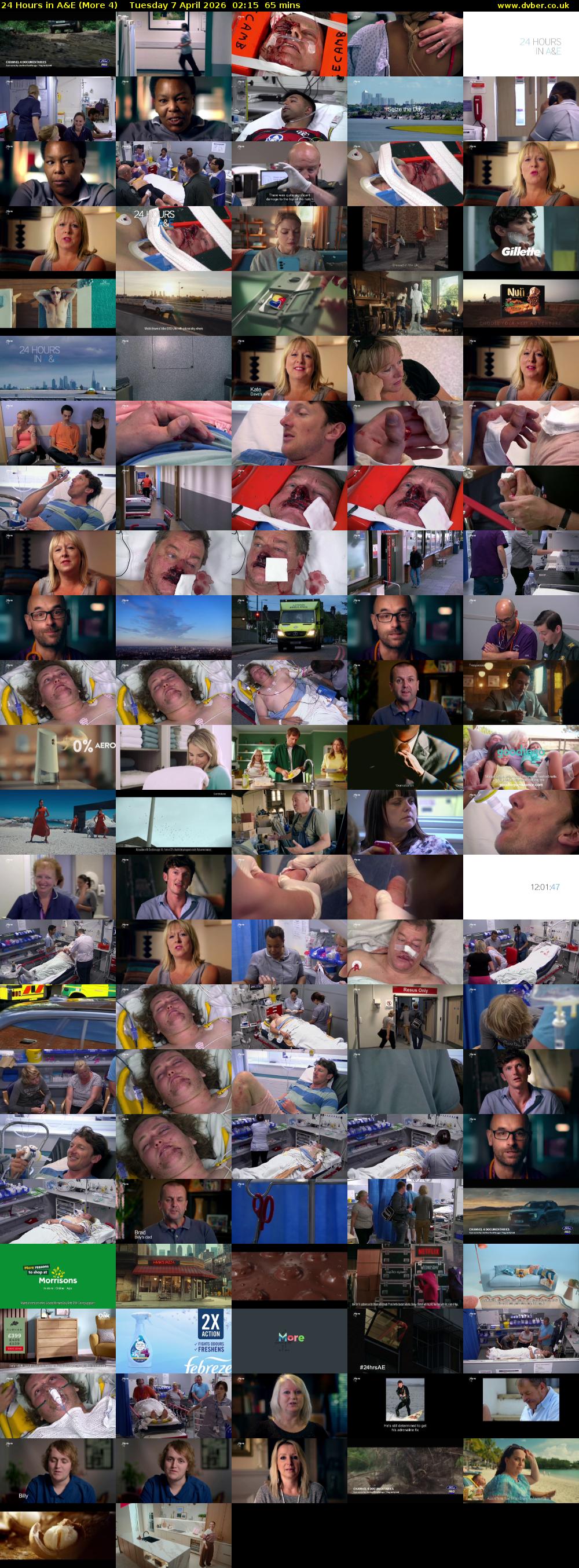 24 Hours in A&E (More 4) Tuesday 7 April 2026 02:15 - 03:20