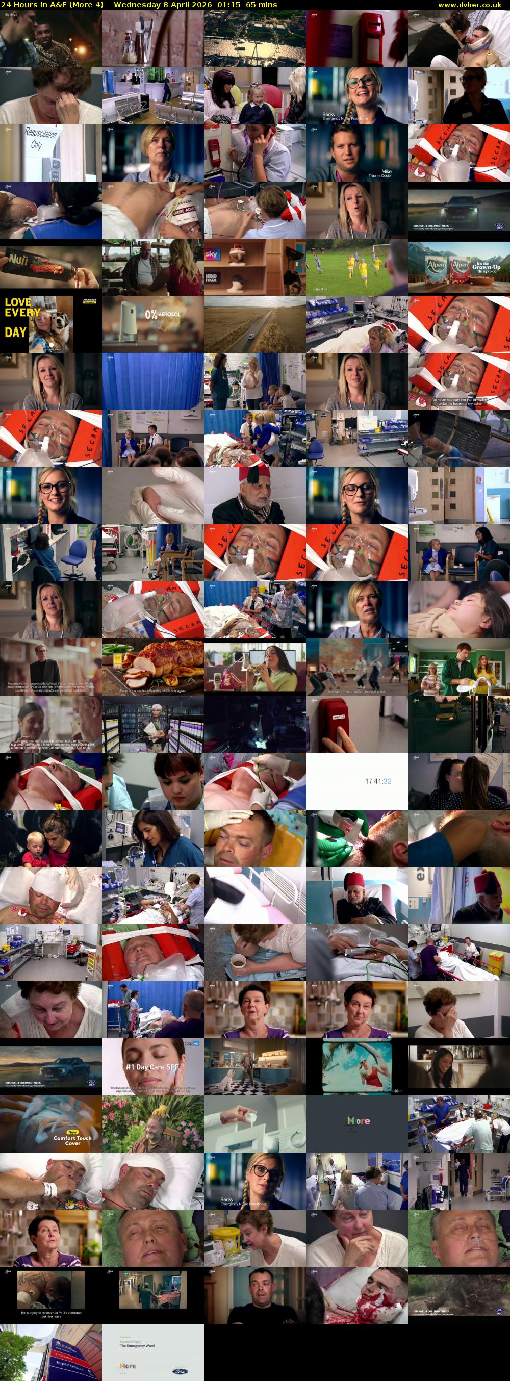 24 Hours in A&E (More 4) Wednesday 8 April 2026 01:15 - 02:20