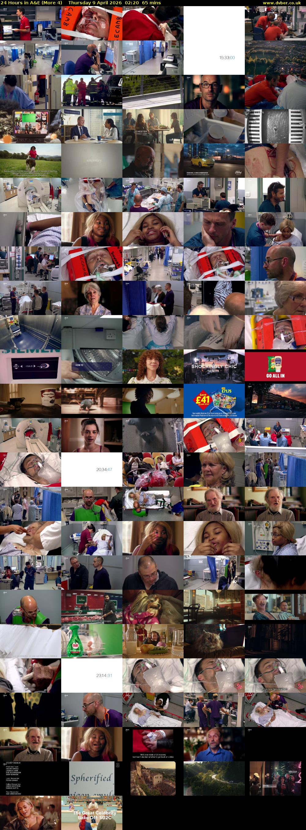 24 Hours in A&E (More 4) Thursday 9 April 2026 02:20 - 03:25