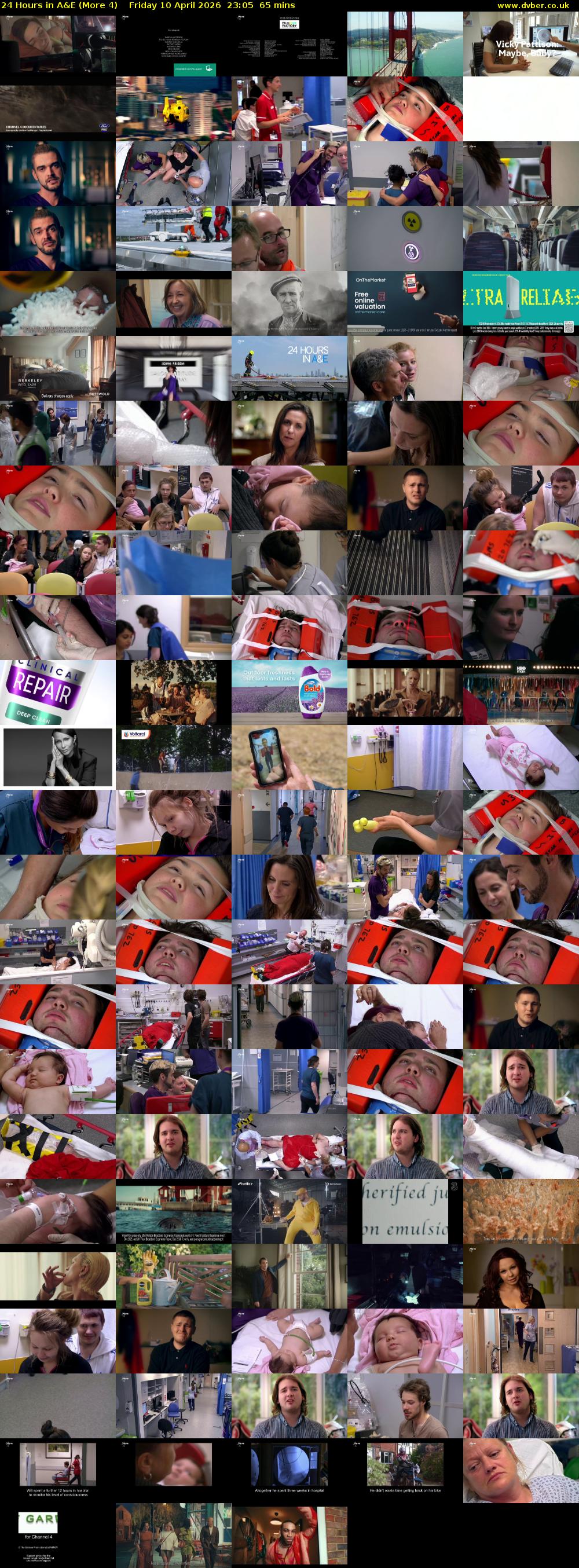 24 Hours in A&E (More 4) Friday 10 April 2026 23:05 - 00:10