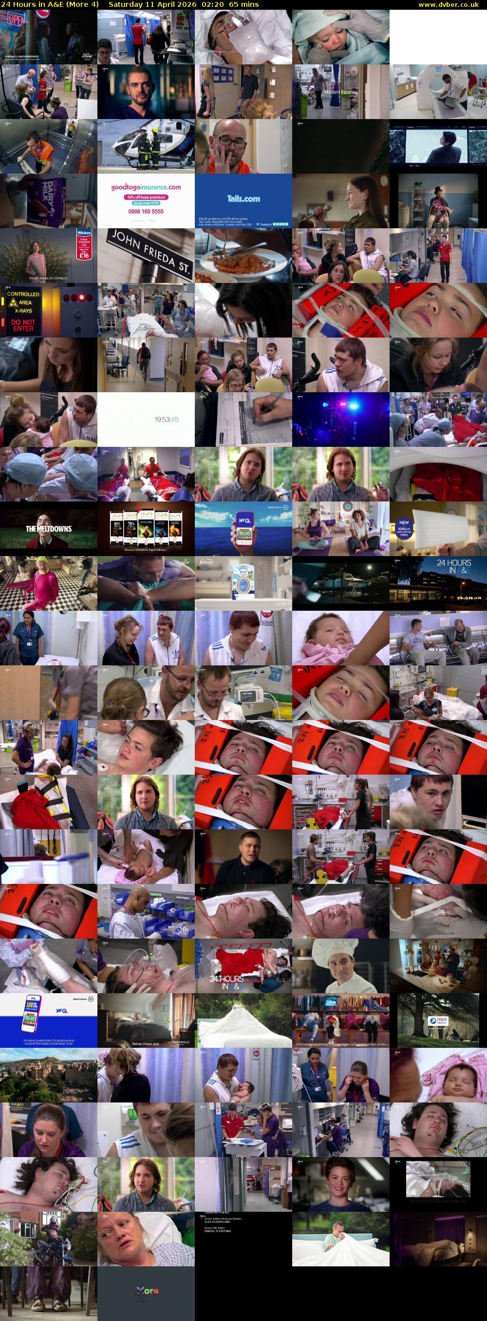 24 Hours in A&E (More 4) Saturday 11 April 2026 02:20 - 03:25