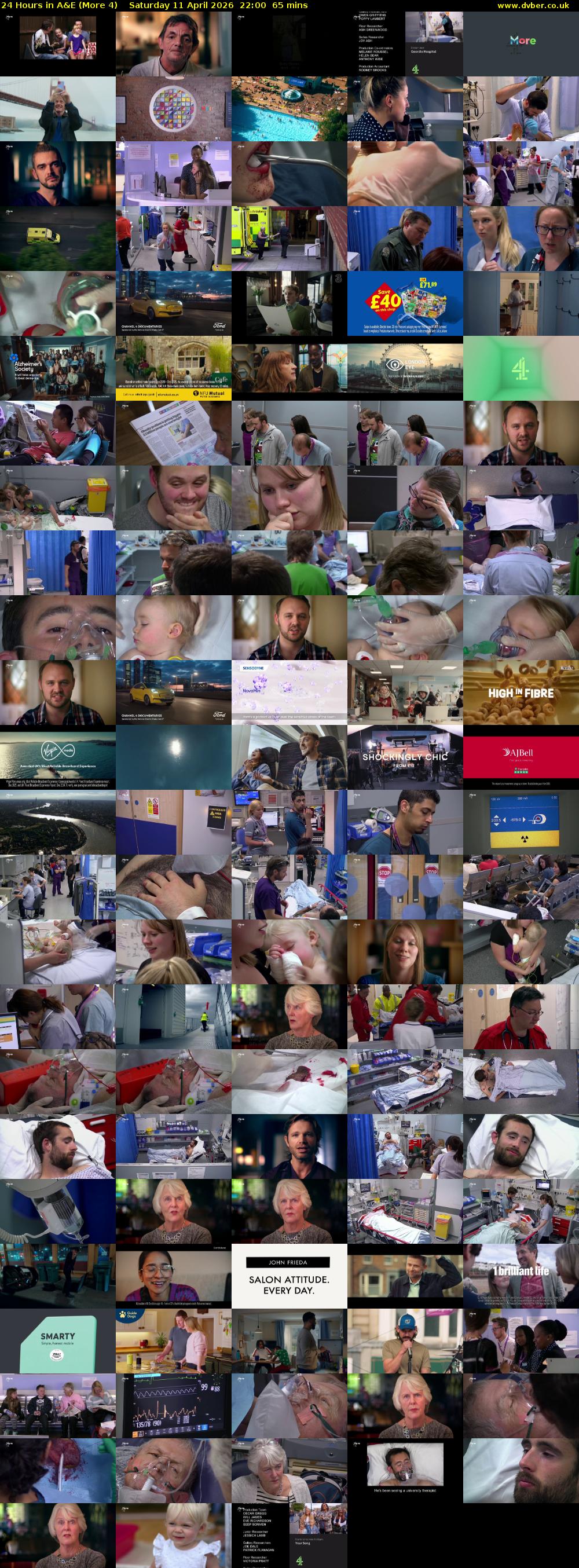 24 Hours in A&E (More 4) Saturday 11 April 2026 22:00 - 23:05