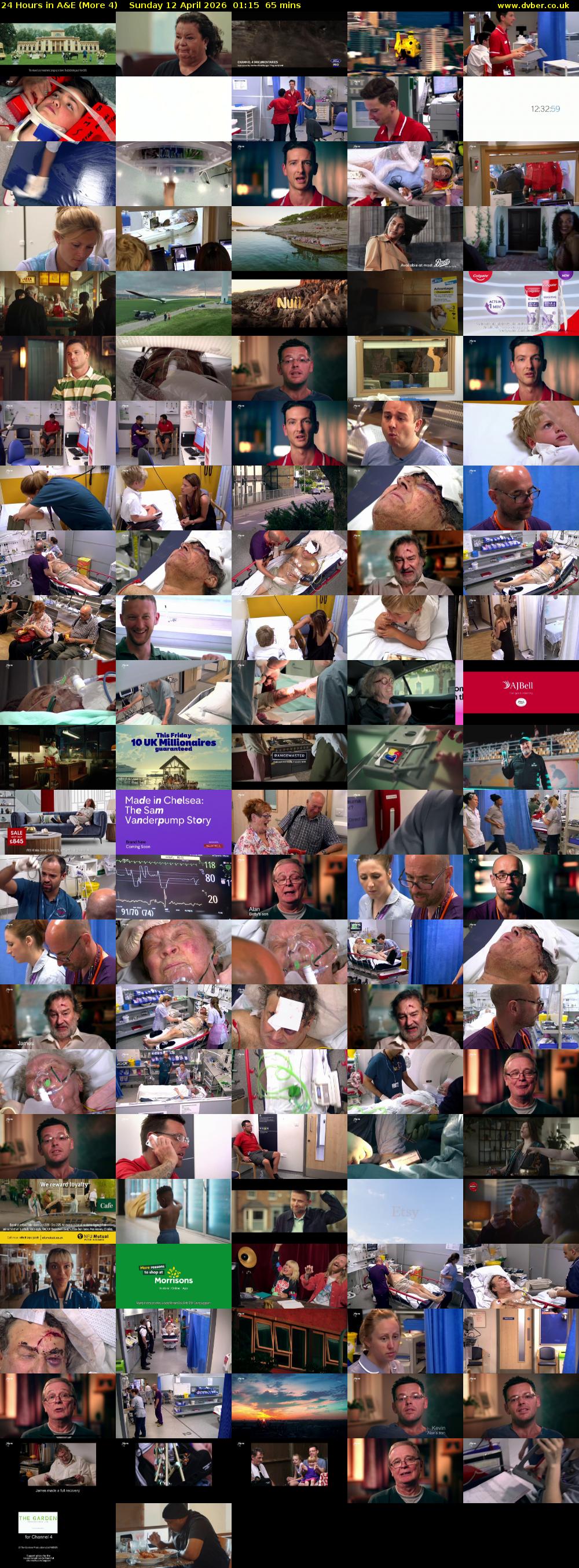 24 Hours in A&E (More 4) Sunday 12 April 2026 01:15 - 02:20