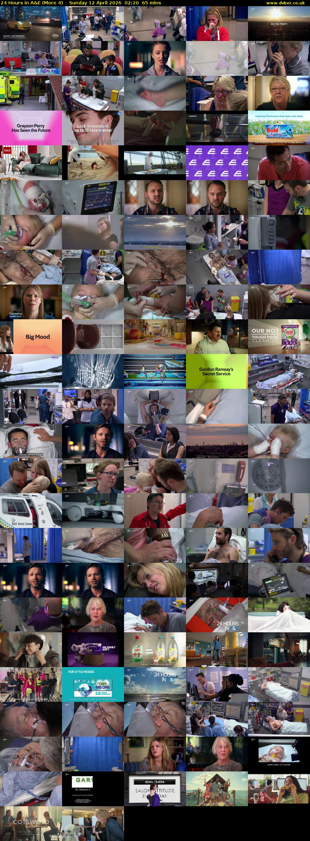 24 Hours in A&E (More 4) Sunday 12 April 2026 02:20 - 03:25
