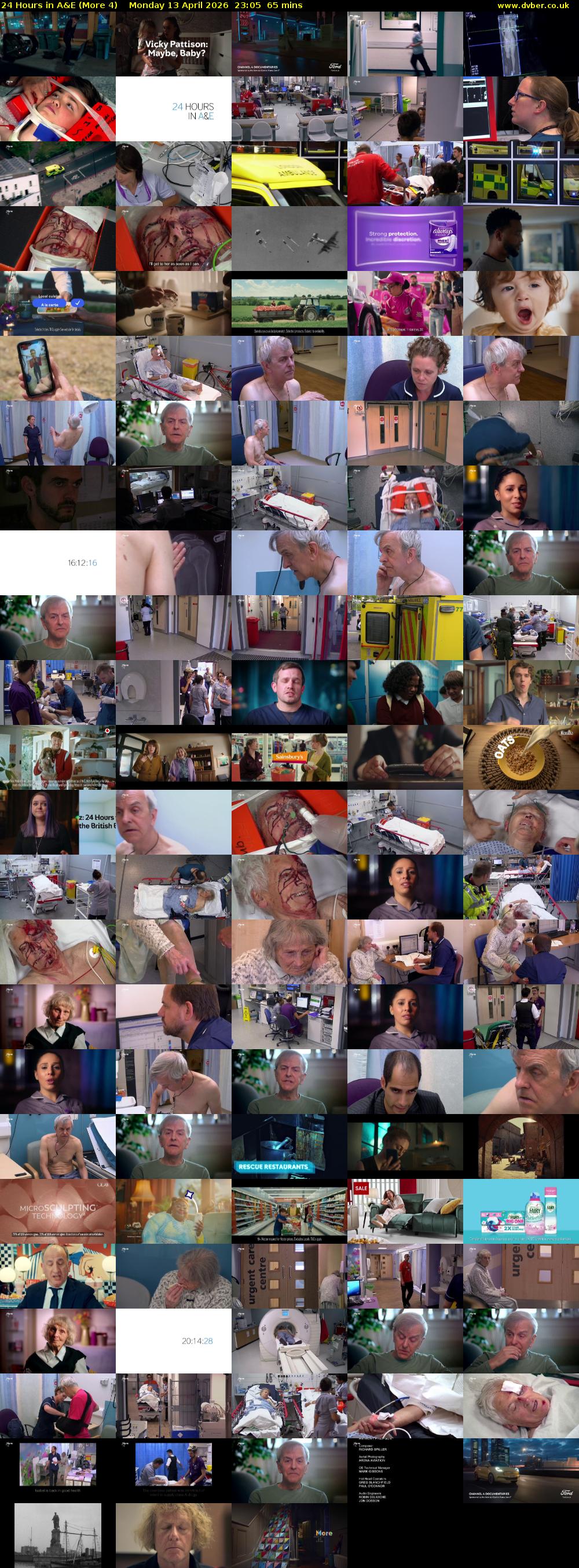 24 Hours in A&E (More 4) Monday 13 April 2026 23:05 - 00:10