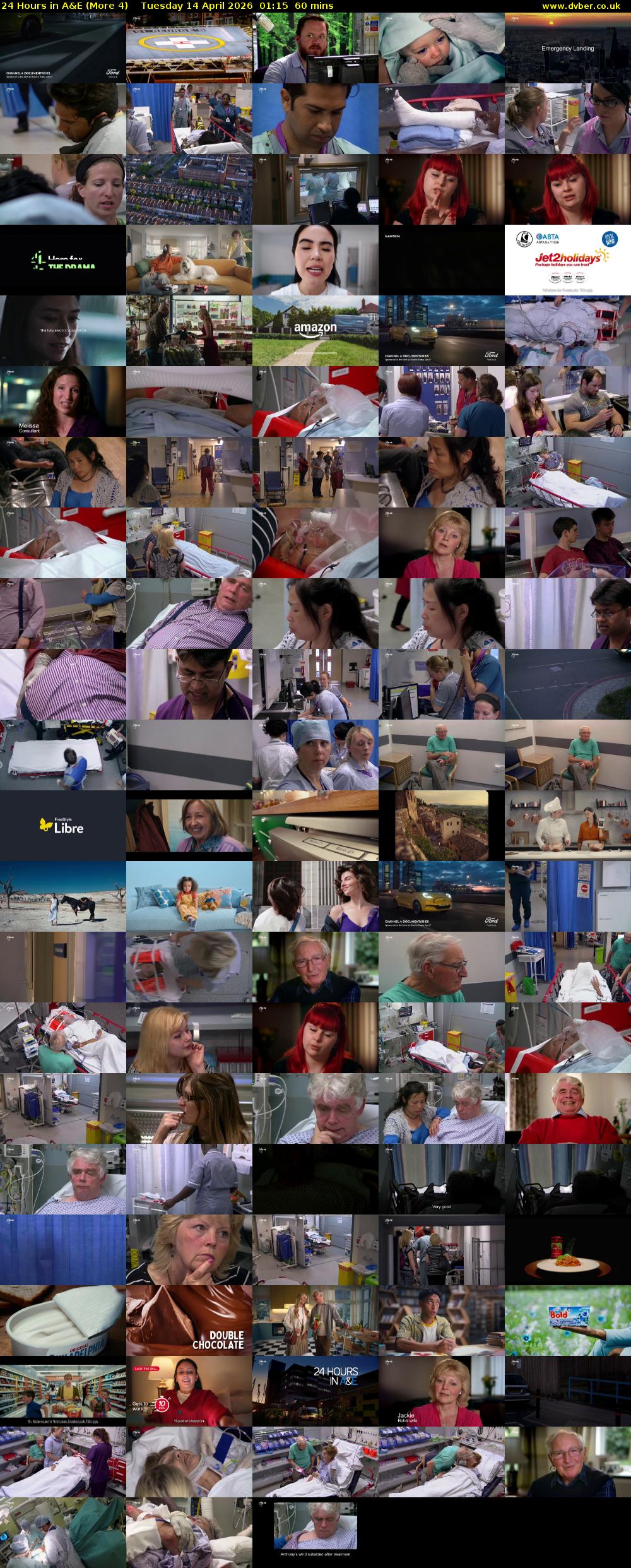24 Hours in A&E (More 4) Tuesday 14 April 2026 01:15 - 02:15
