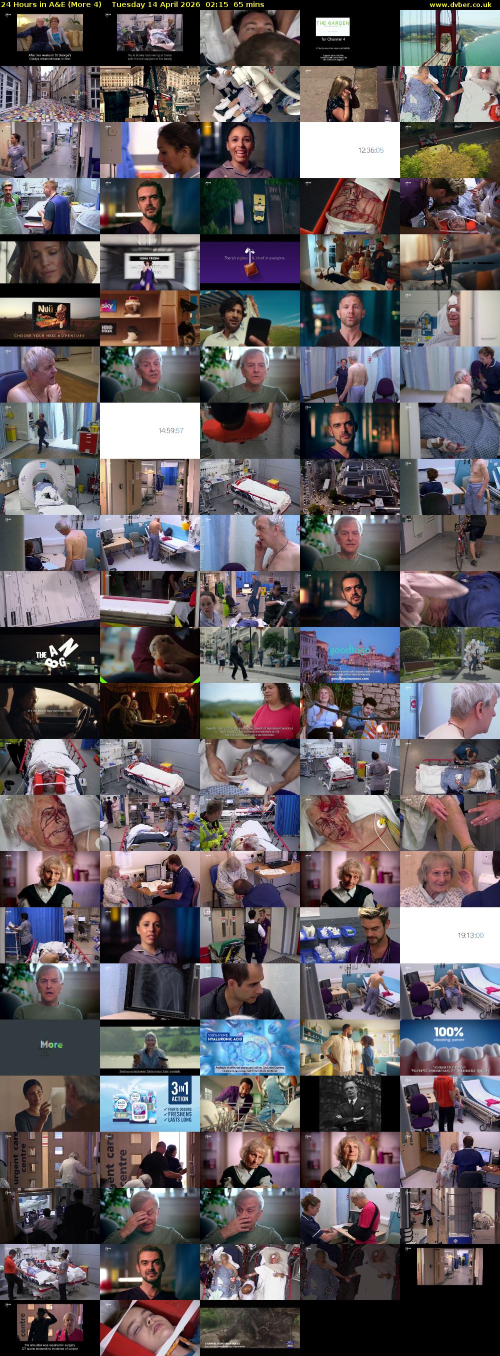 24 Hours in A&E (More 4) Tuesday 14 April 2026 02:15 - 03:20