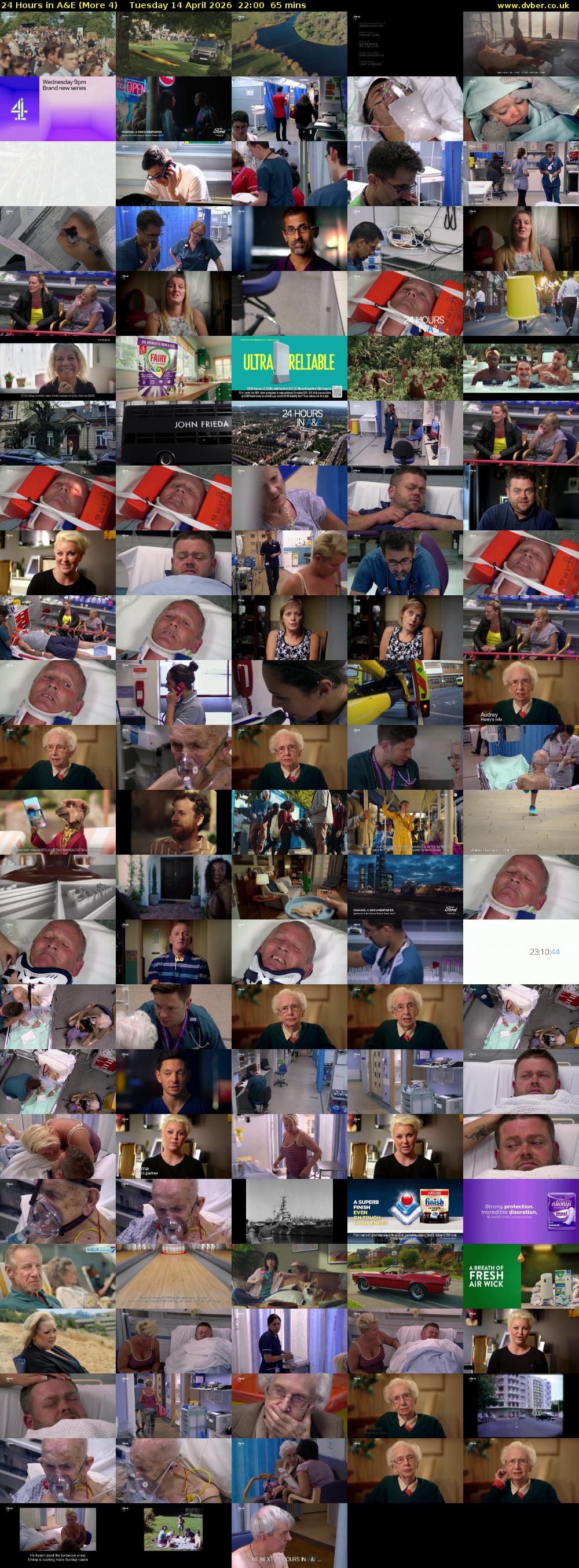 24 Hours in A&E (More 4) Tuesday 14 April 2026 22:00 - 23:05