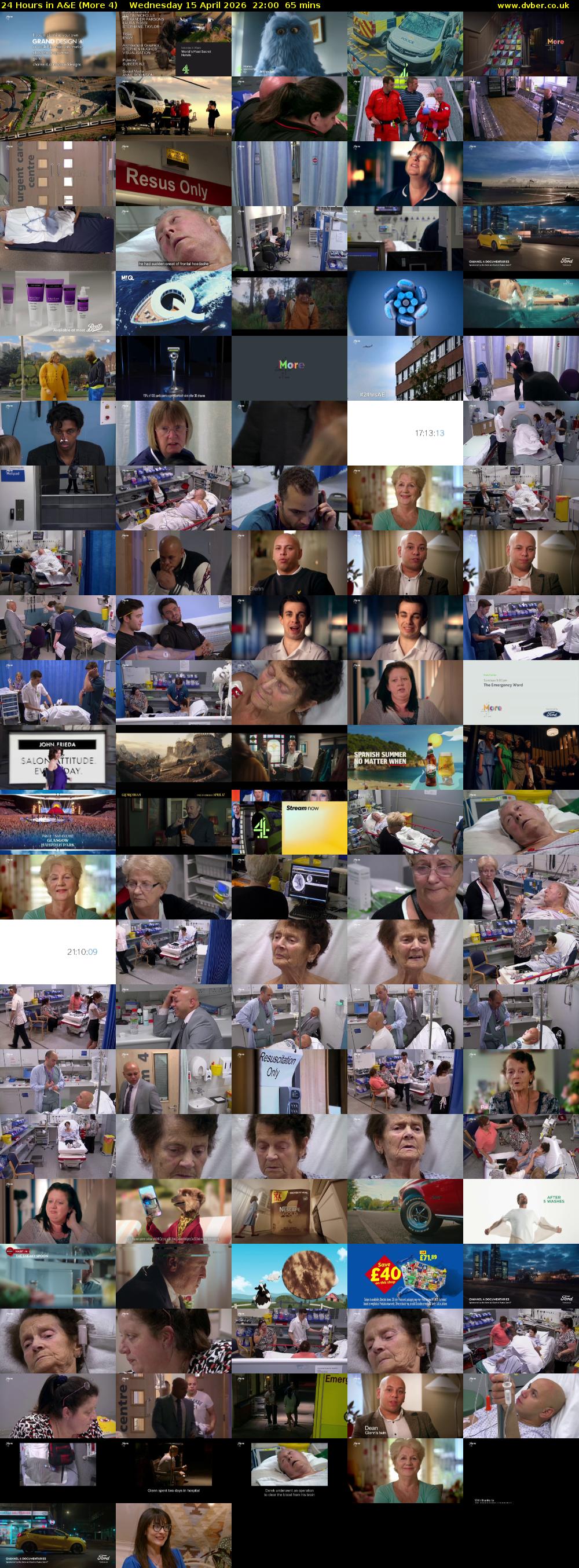 24 Hours in A&E (More 4) Wednesday 15 April 2026 22:00 - 23:05