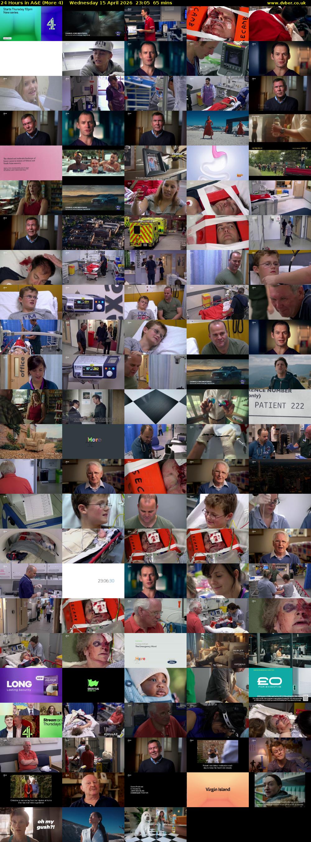 24 Hours in A&E (More 4) Wednesday 15 April 2026 23:05 - 00:10
