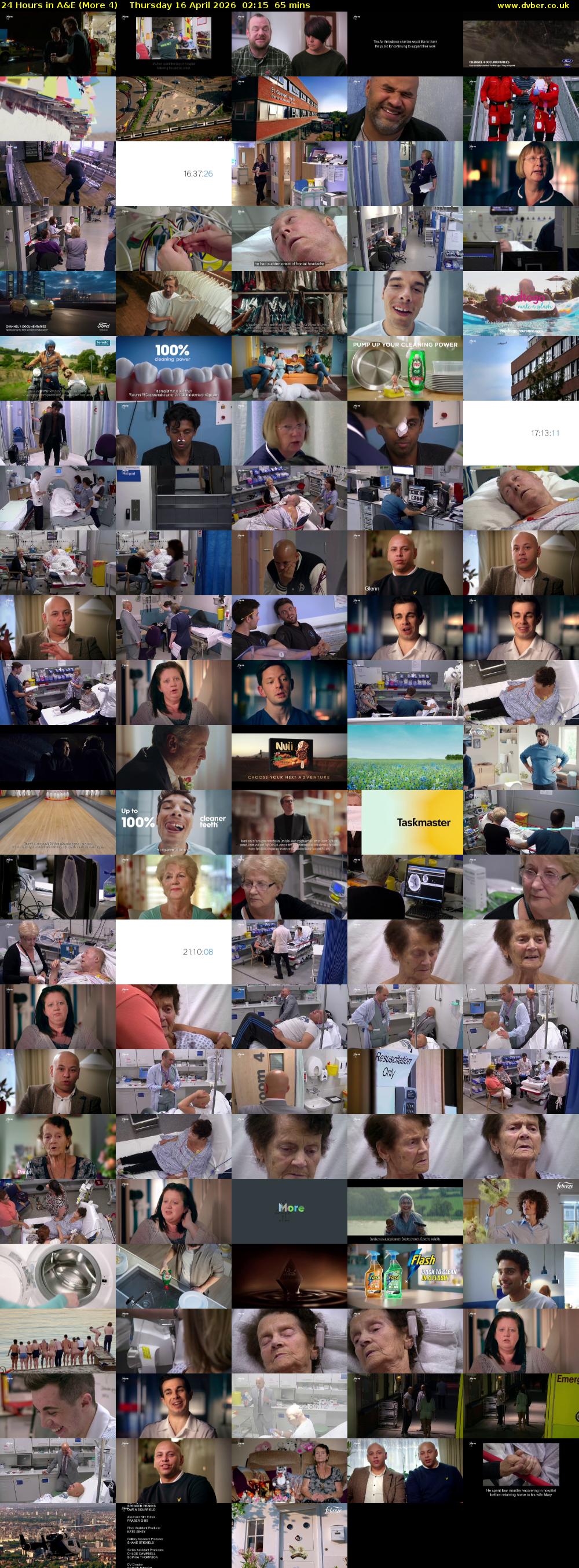 24 Hours in A&E (More 4) Thursday 16 April 2026 02:15 - 03:20