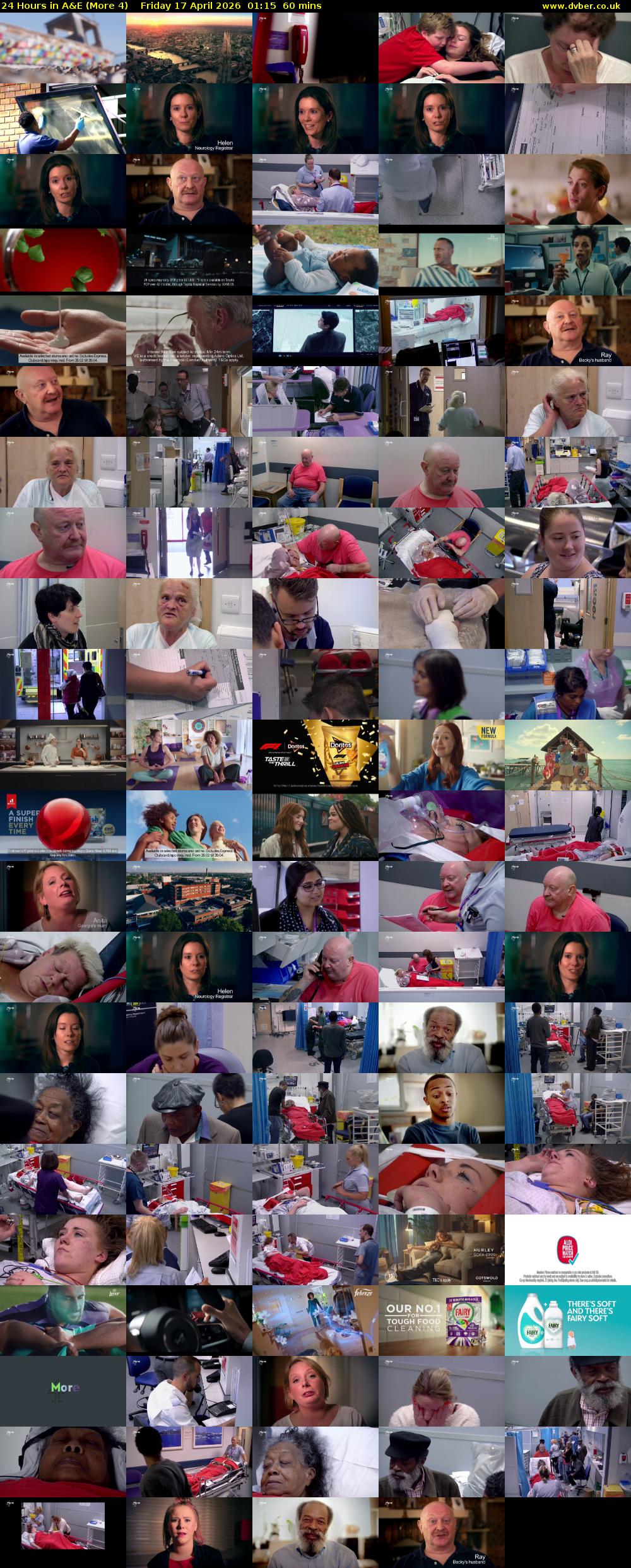 24 Hours in A&E (More 4) Friday 17 April 2026 01:15 - 02:15
