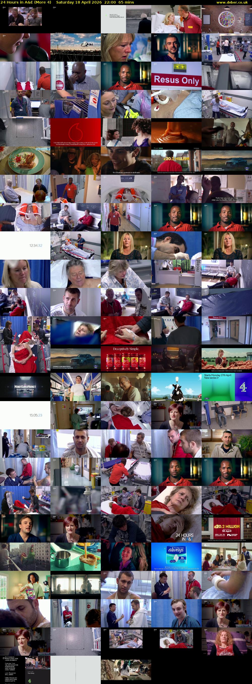 24 Hours in A&E (More 4) Saturday 18 April 2026 22:00 - 23:05