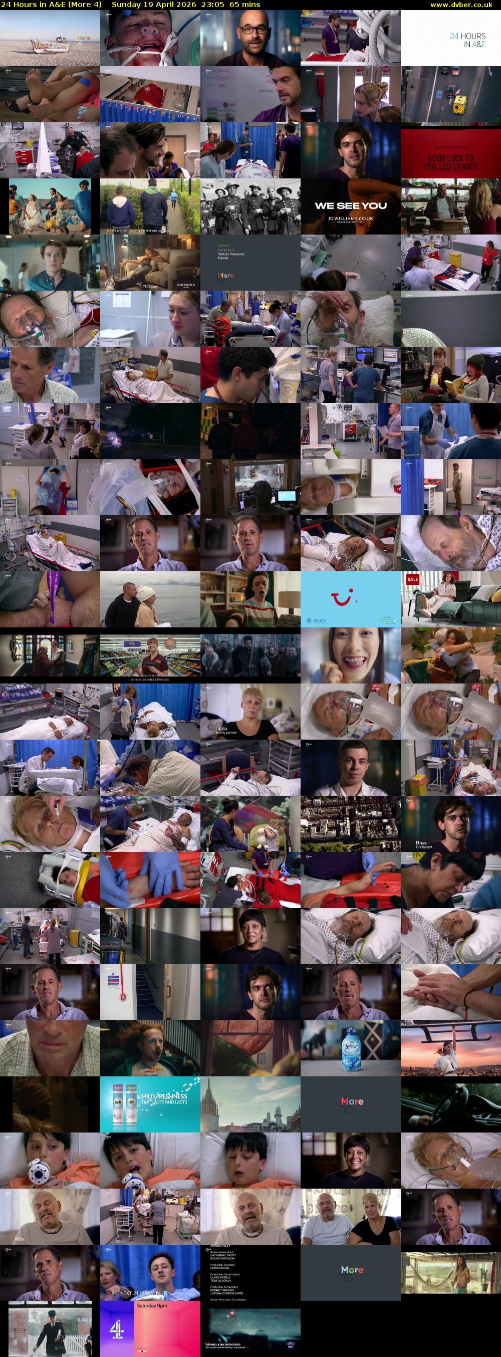 24 Hours in A&E (More 4) Sunday 19 April 2026 23:05 - 00:10