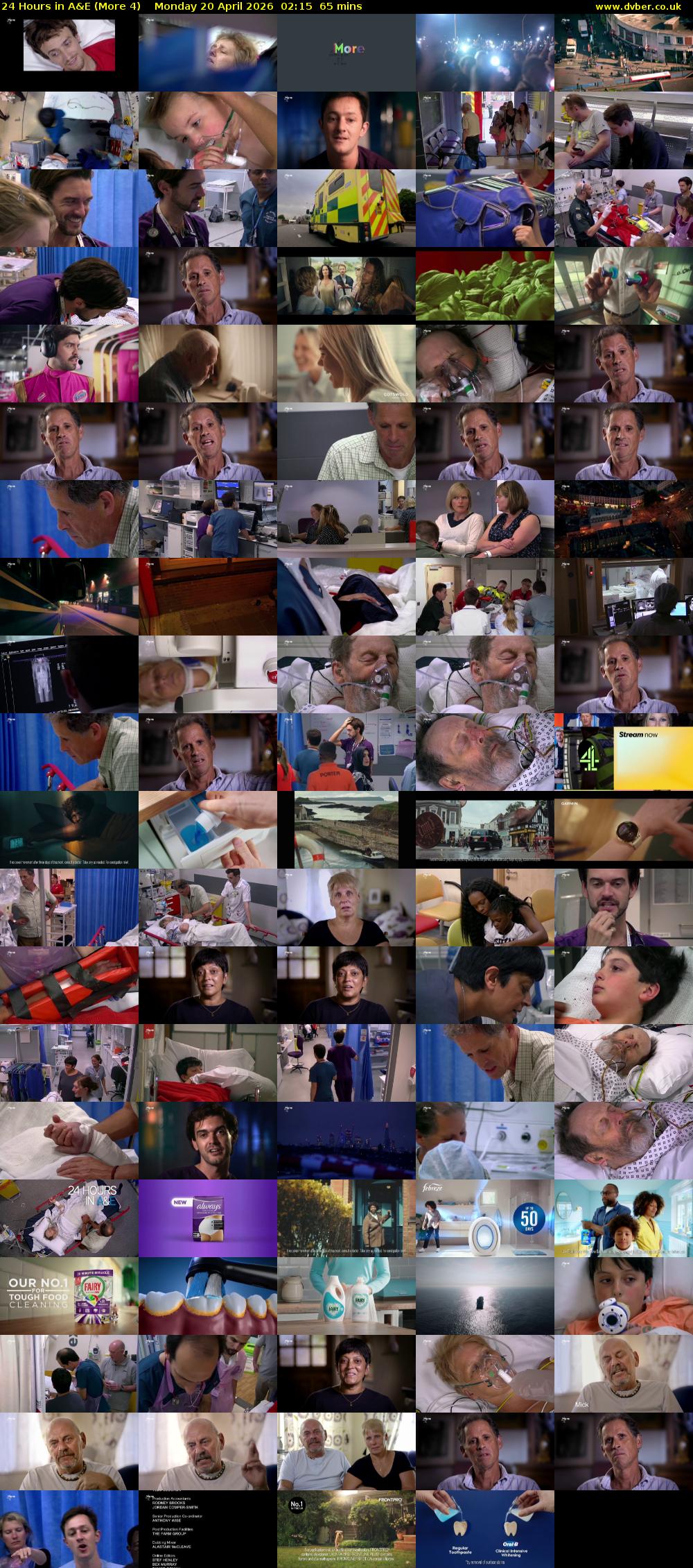 24 Hours in A&E (More 4) Monday 20 April 2026 02:15 - 03:20