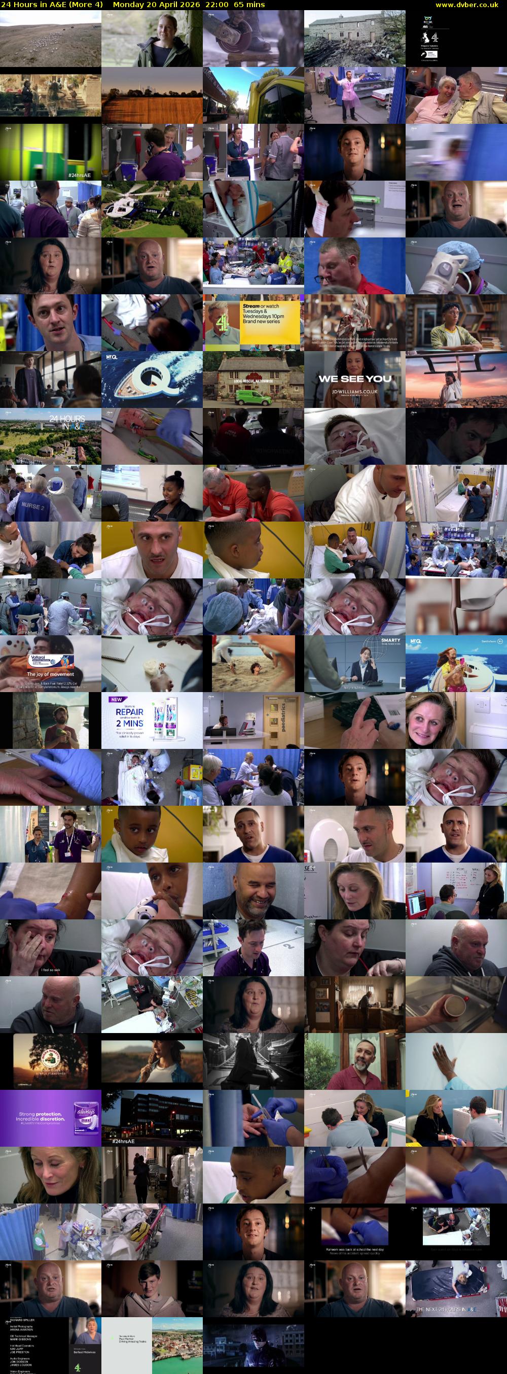 24 Hours in A&E (More 4) Monday 20 April 2026 22:00 - 23:05