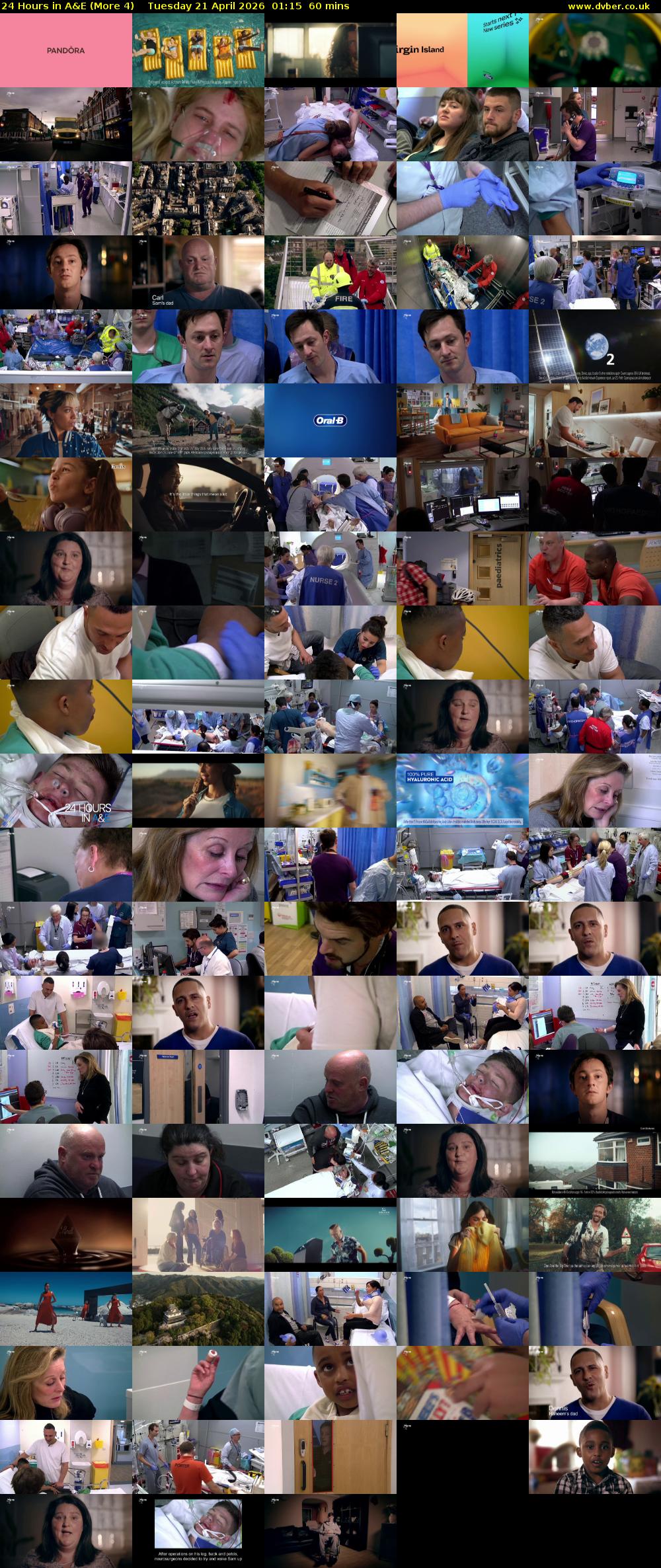 24 Hours in A&E (More 4) Tuesday 21 April 2026 01:15 - 02:15