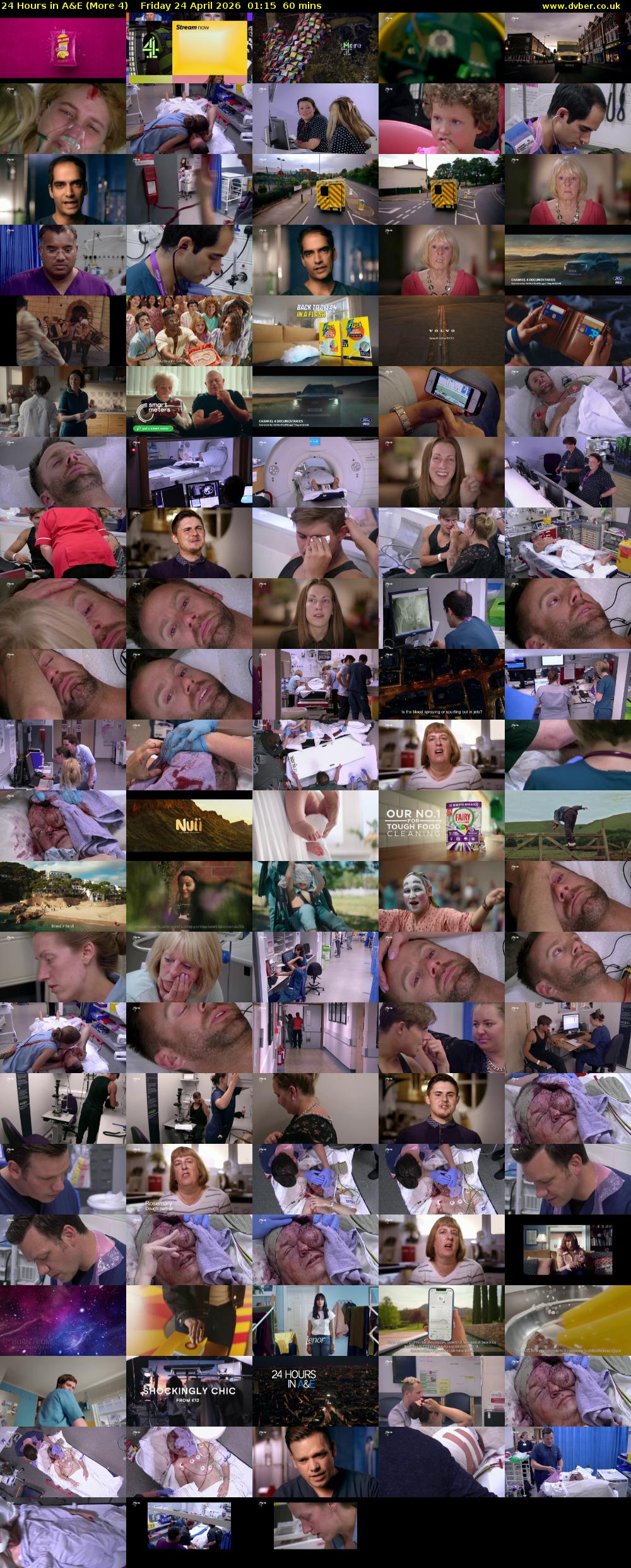 24 Hours in A&E (More 4) Friday 24 April 2026 01:15 - 02:15