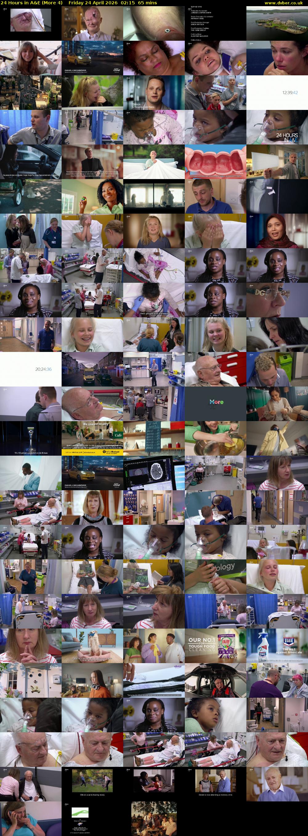 24 Hours in A&E (More 4) Friday 24 April 2026 02:15 - 03:20