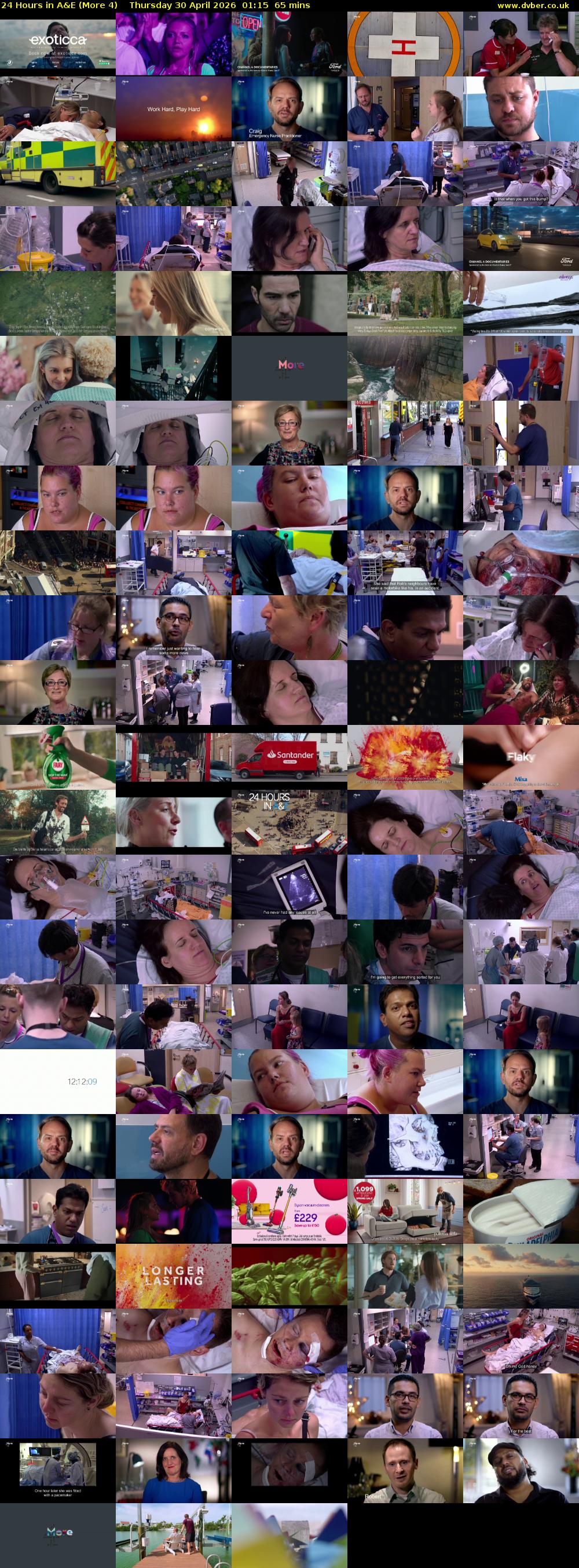 24 Hours in A&E (More 4) Thursday 30 April 2026 01:15 - 02:20