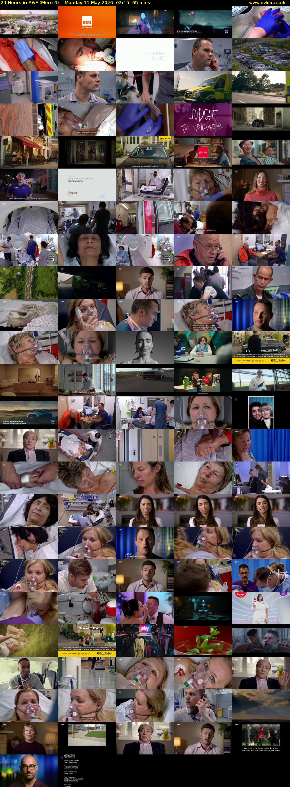 24 Hours in A&E (More 4) Monday 11 May 2026 02:15 - 03:20