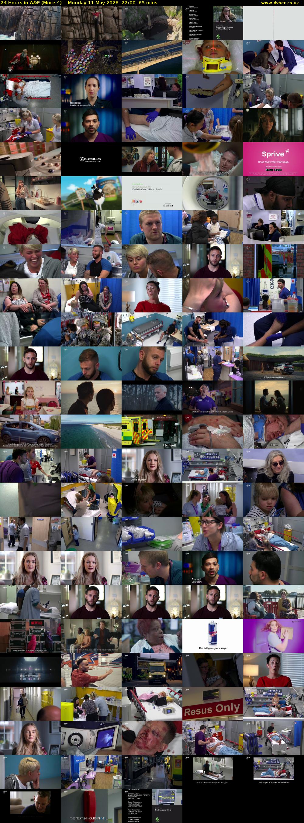 24 Hours in A&E (More 4) Monday 11 May 2026 22:00 - 23:05