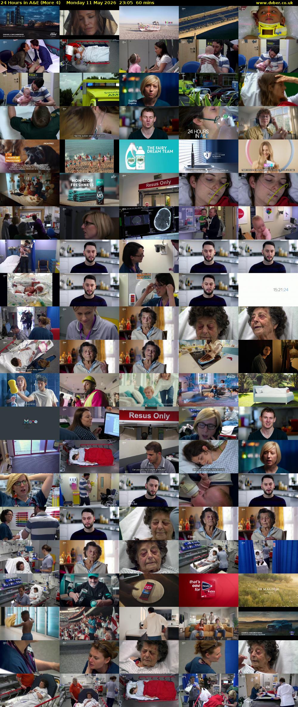 24 Hours in A&E (More 4) Monday 11 May 2026 23:05 - 00:05
