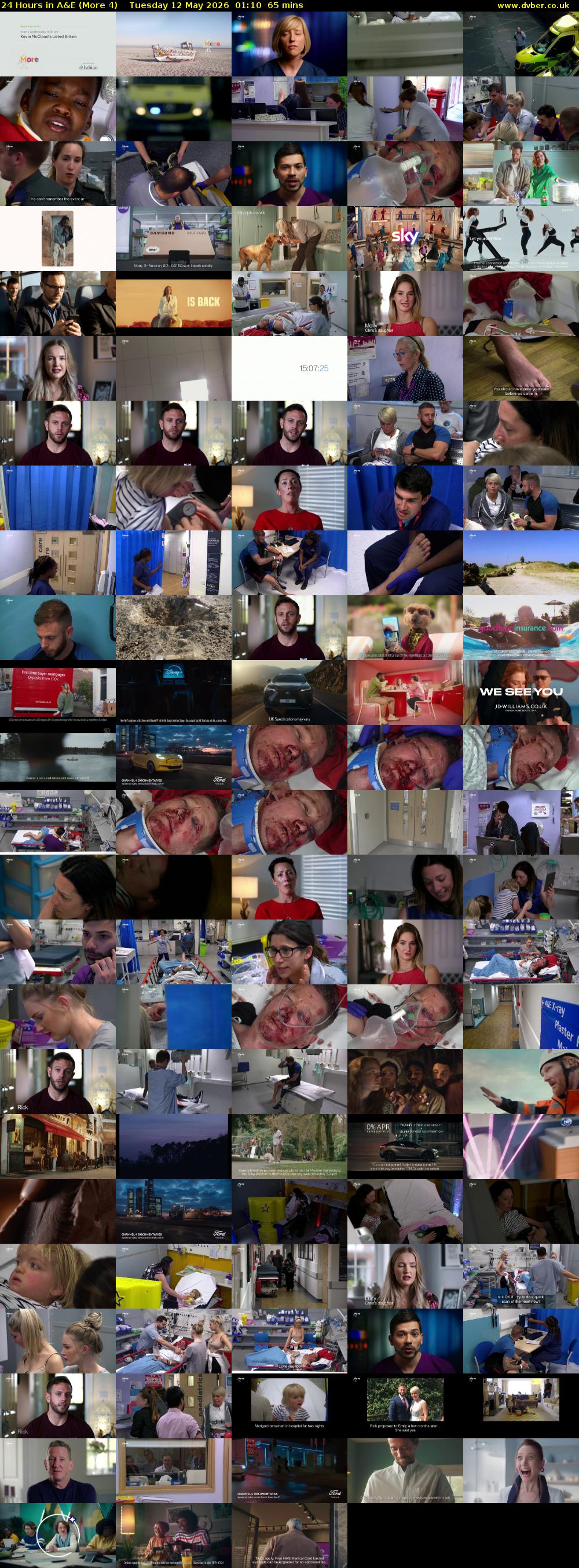 24 Hours in A&E (More 4) Tuesday 12 May 2026 01:10 - 02:15