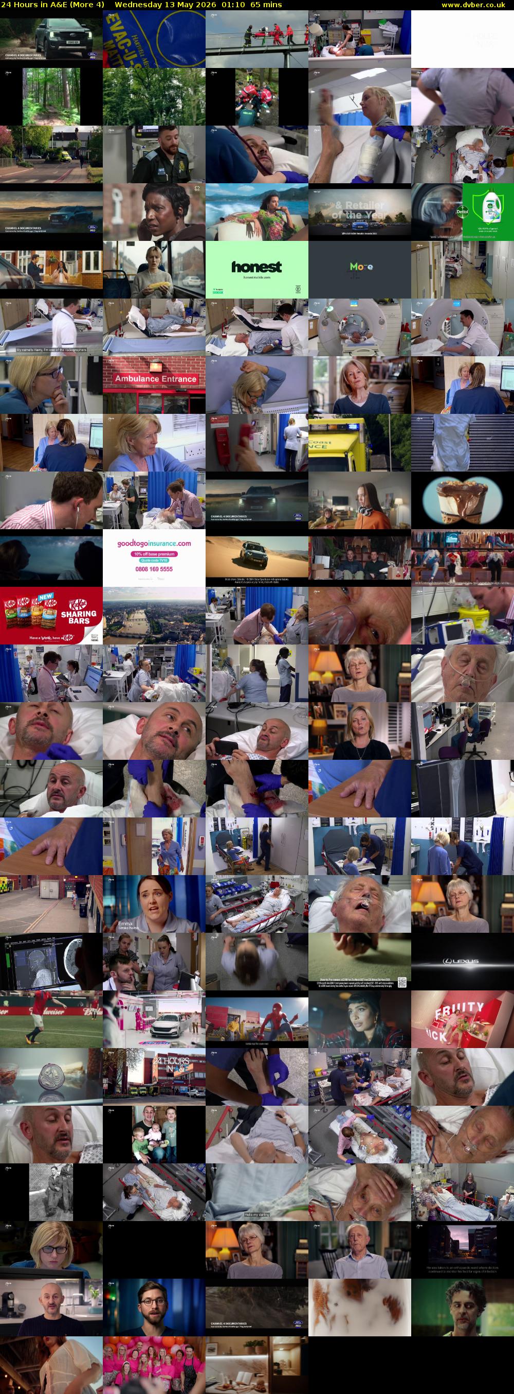 24 Hours in A&E (More 4) Wednesday 13 May 2026 01:10 - 02:15