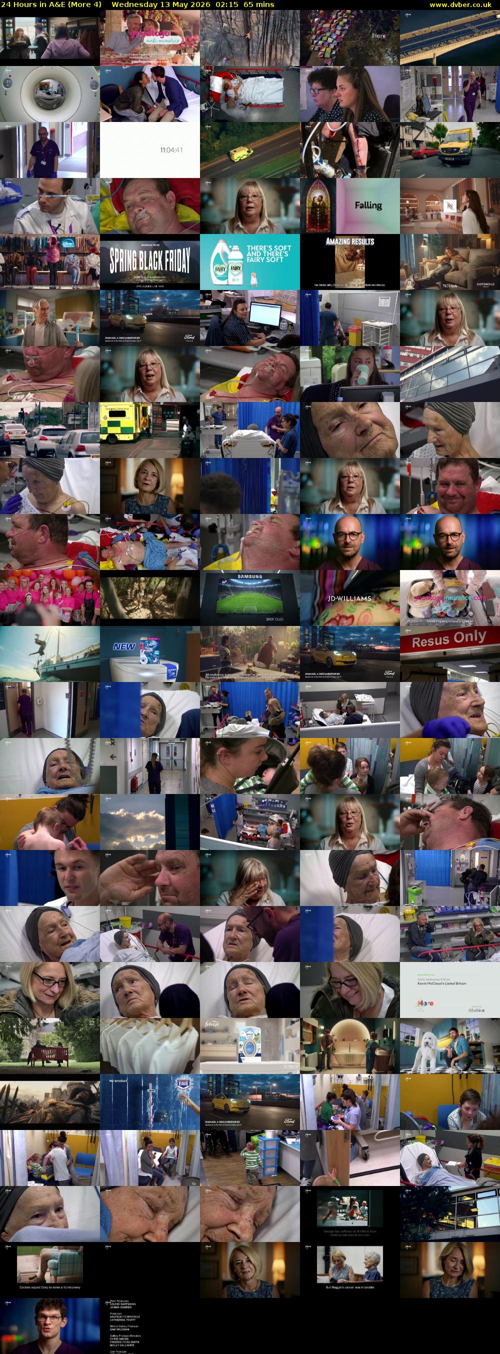 24 Hours in A&E (More 4) Wednesday 13 May 2026 02:15 - 03:20