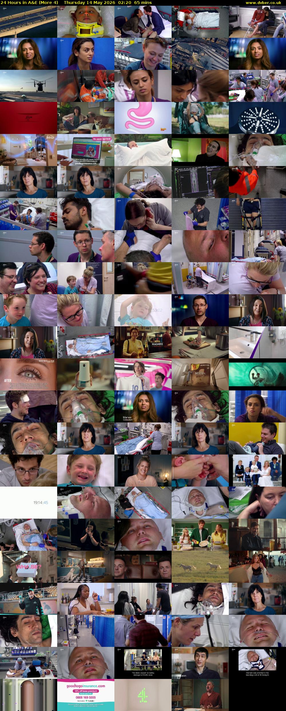 24 Hours in A&E (More 4) Thursday 14 May 2026 02:20 - 03:25