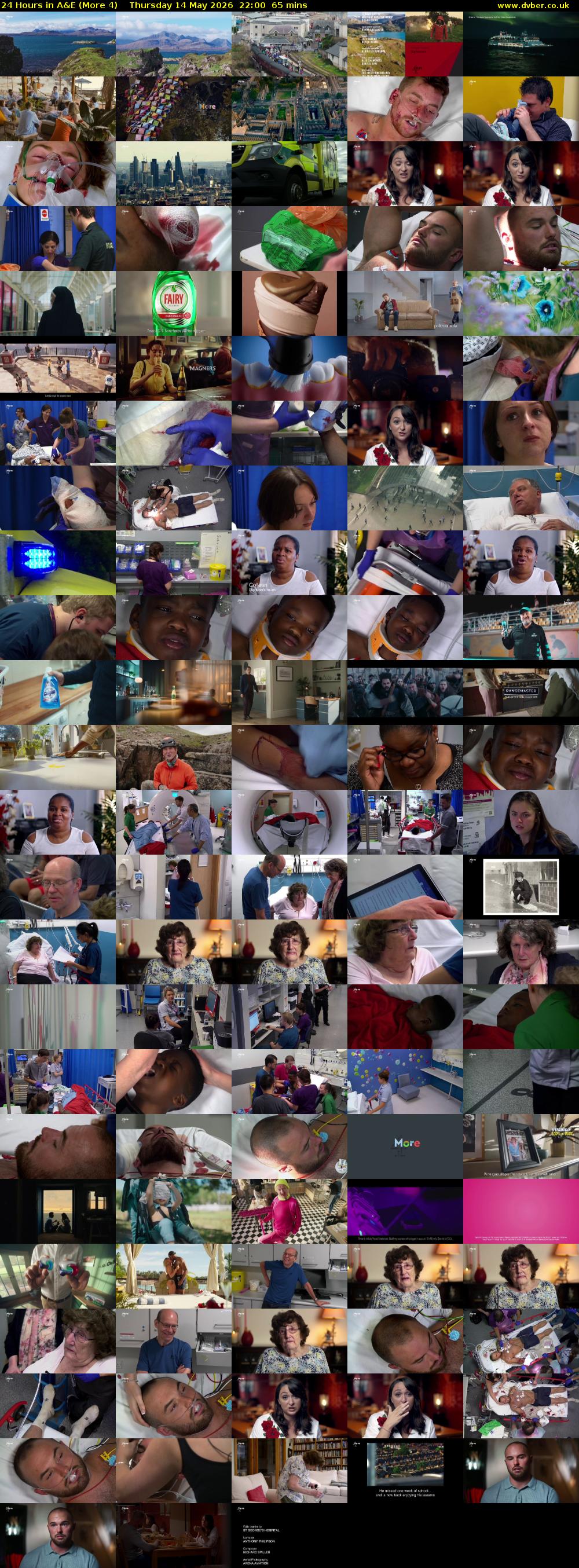 24 Hours in A&E (More 4) Thursday 14 May 2026 22:00 - 23:05
