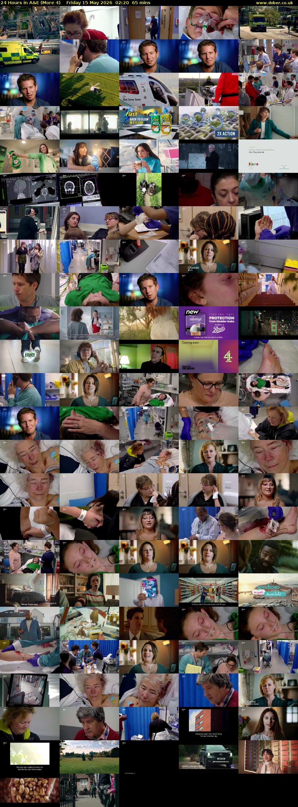 24 Hours in A&E (More 4) Friday 15 May 2026 02:20 - 03:25