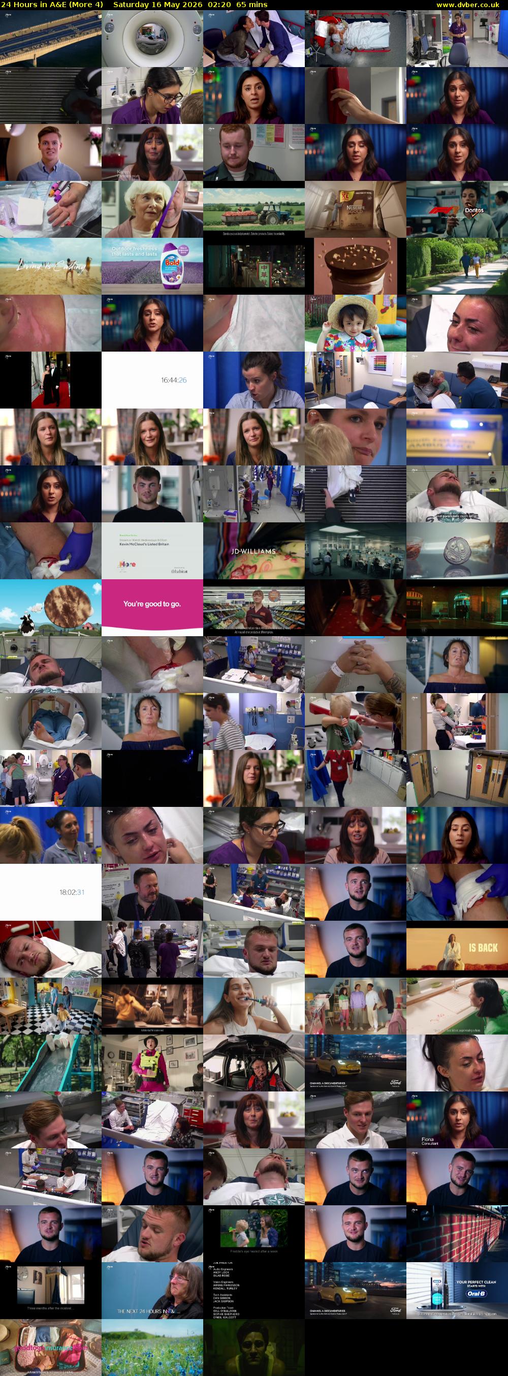 24 Hours in A&E (More 4) Saturday 16 May 2026 02:20 - 03:25
