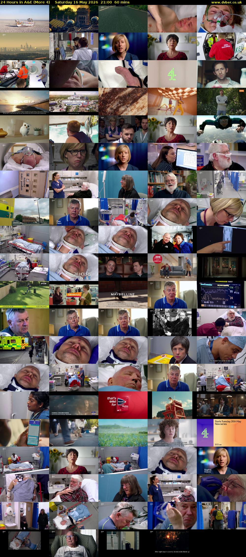 24 Hours in A&E (More 4) Saturday 16 May 2026 21:00 - 22:00