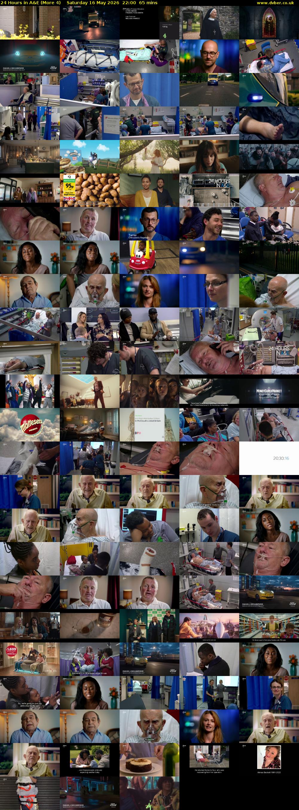 24 Hours in A&E (More 4) Saturday 16 May 2026 22:00 - 23:05