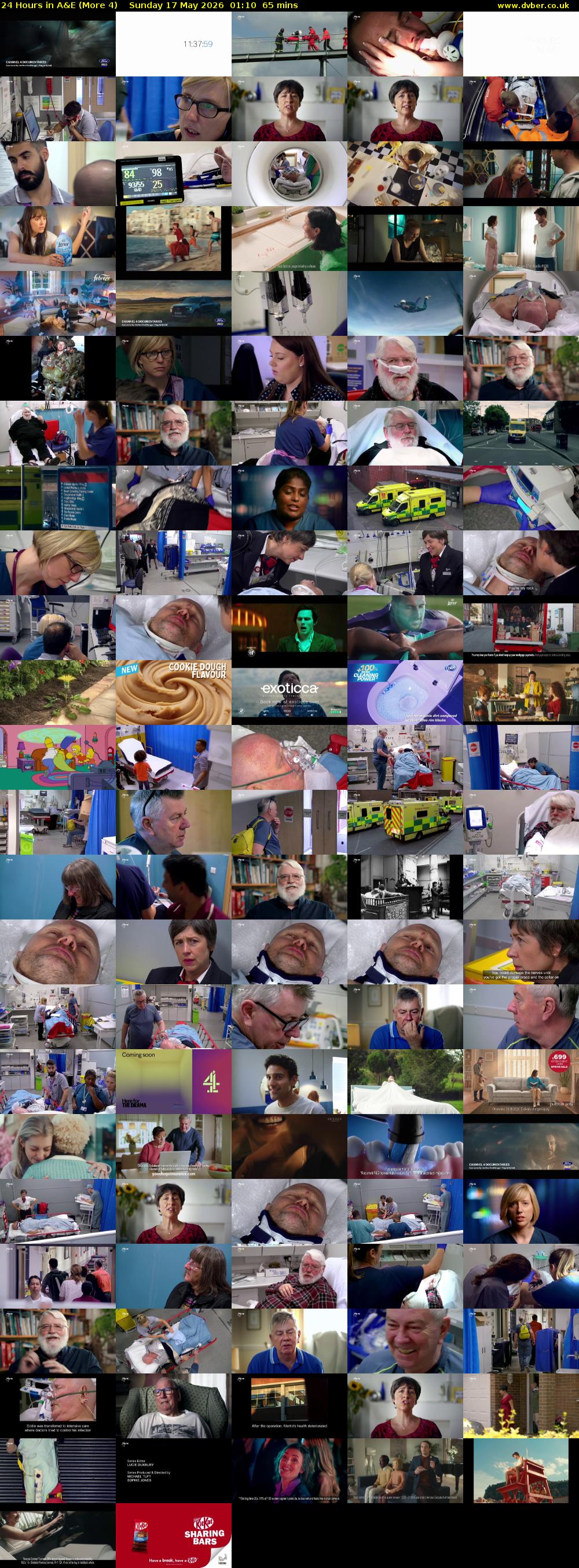 24 Hours in A&E (More 4) Sunday 17 May 2026 01:10 - 02:15