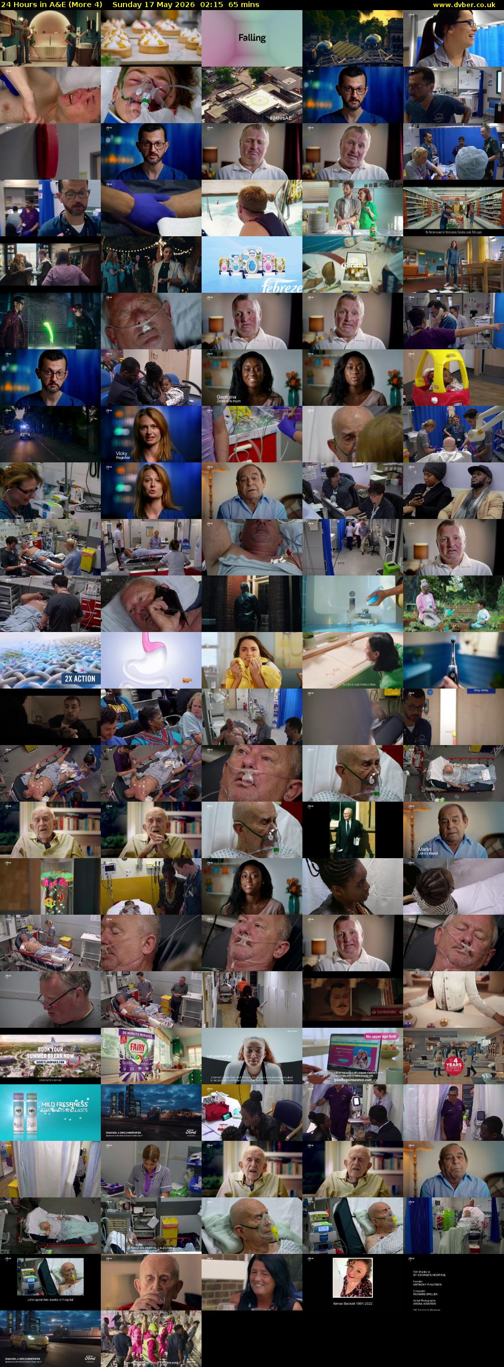 24 Hours in A&E (More 4) Sunday 17 May 2026 02:15 - 03:20