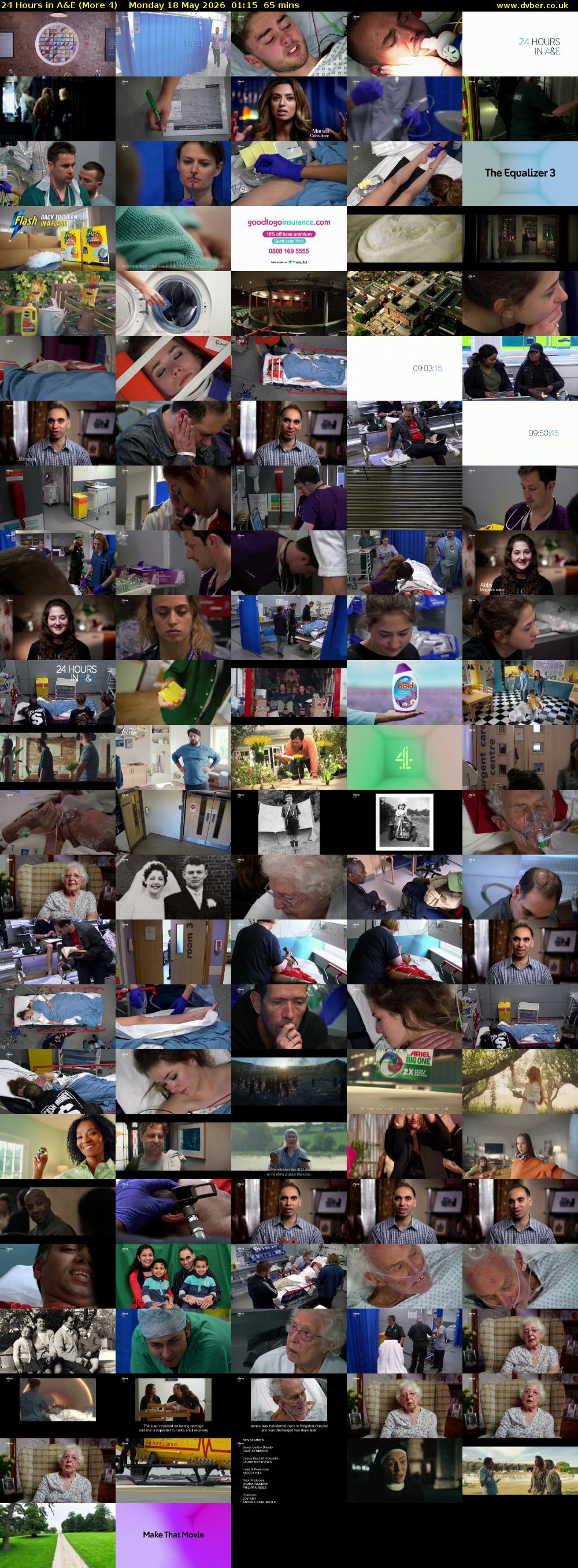 24 Hours in A&E (More 4) Monday 18 May 2026 01:15 - 02:20