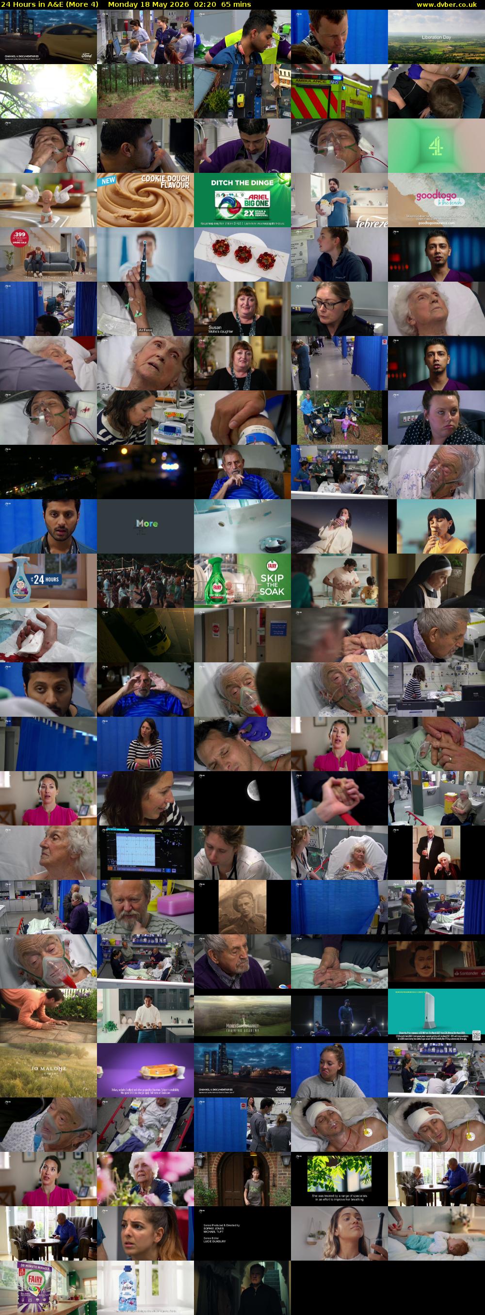 24 Hours in A&E (More 4) Monday 18 May 2026 02:20 - 03:25