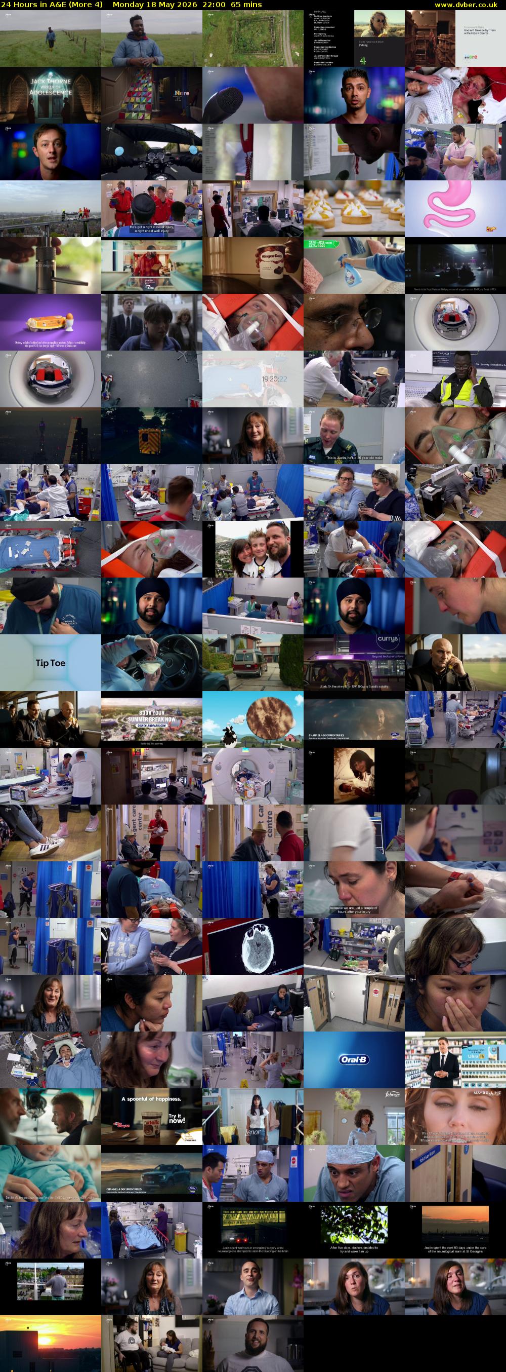 24 Hours in A&E (More 4) Monday 18 May 2026 22:00 - 23:05