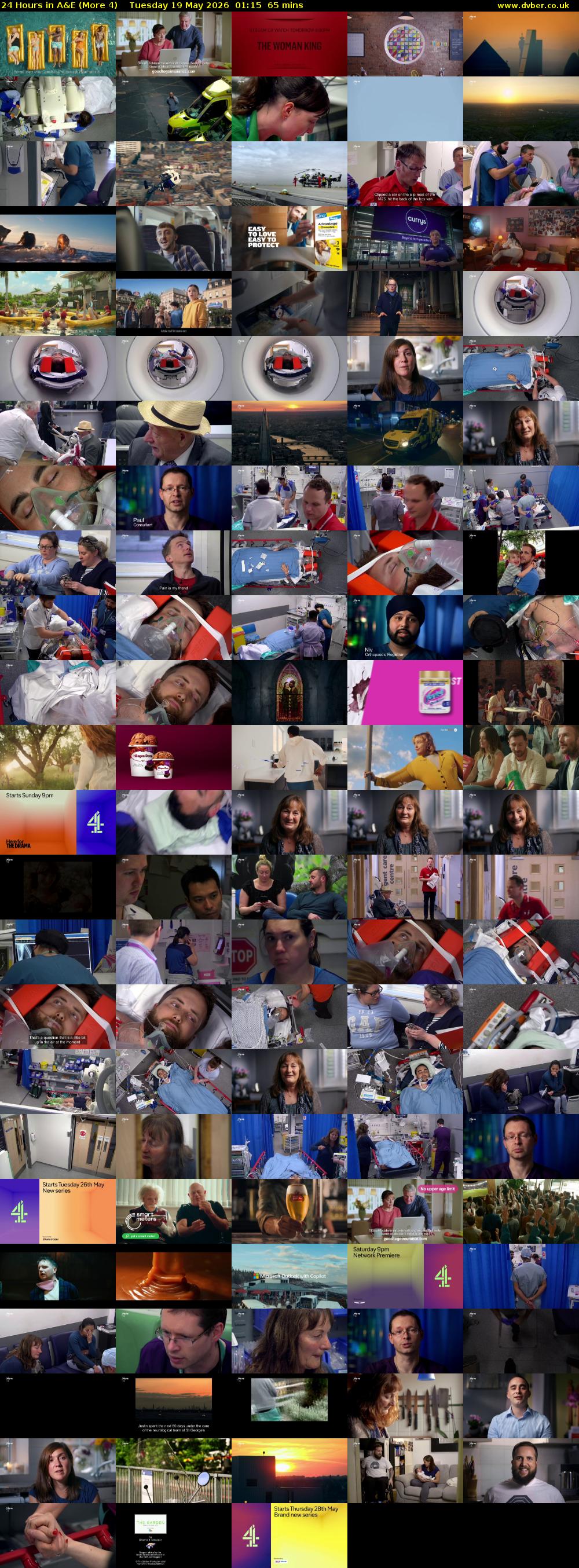 24 Hours in A&E (More 4) Tuesday 19 May 2026 01:15 - 02:20