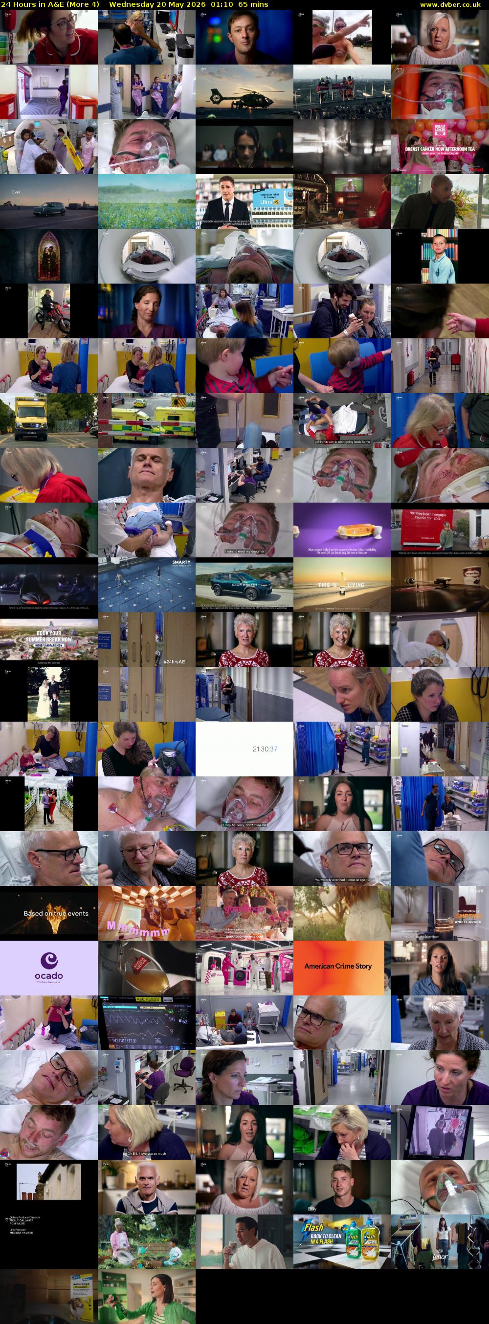 24 Hours in A&E (More 4) Wednesday 20 May 2026 01:10 - 02:15