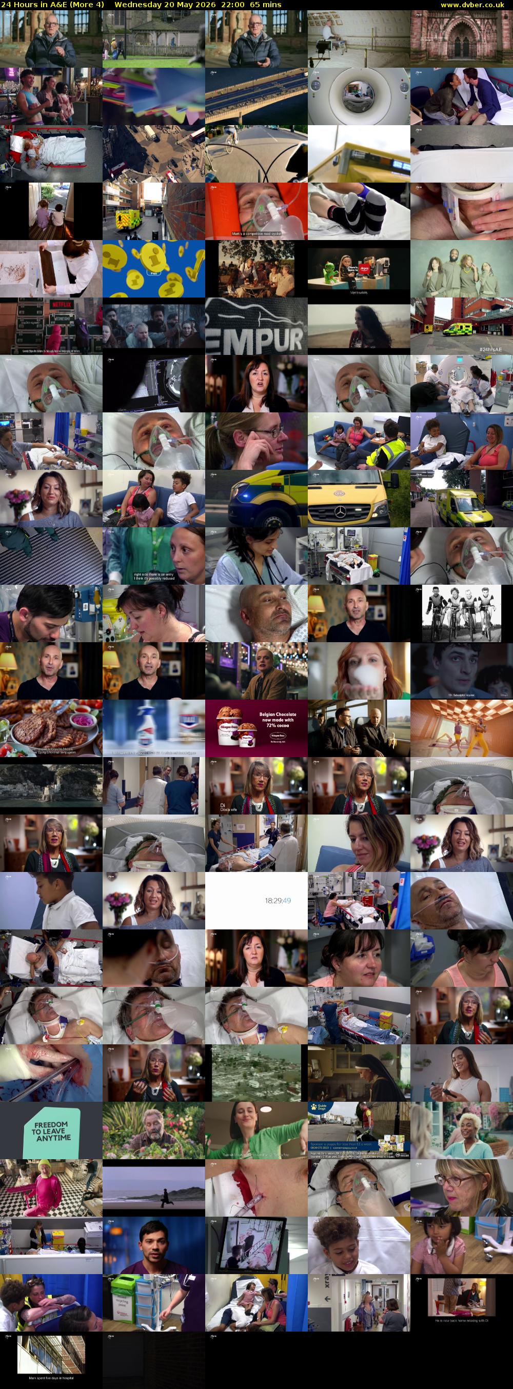 24 Hours in A&E (More 4) Wednesday 20 May 2026 22:00 - 23:05