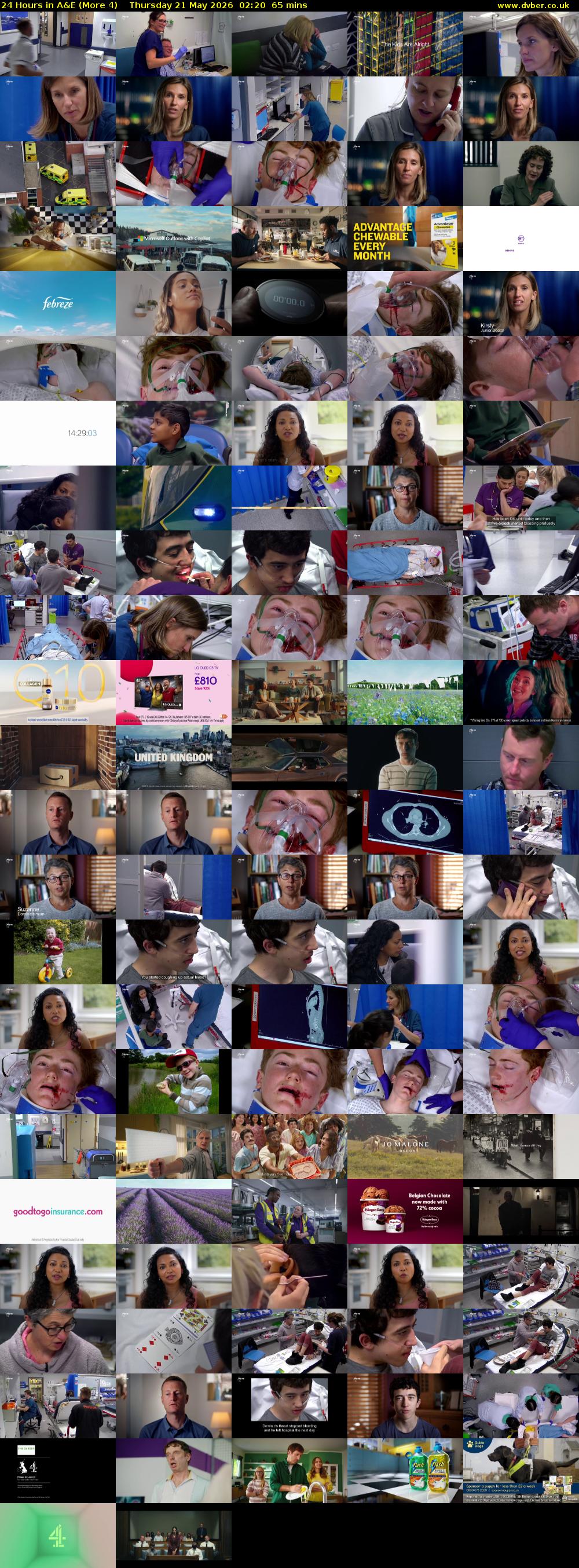 24 Hours in A&E (More 4) Thursday 21 May 2026 02:20 - 03:25