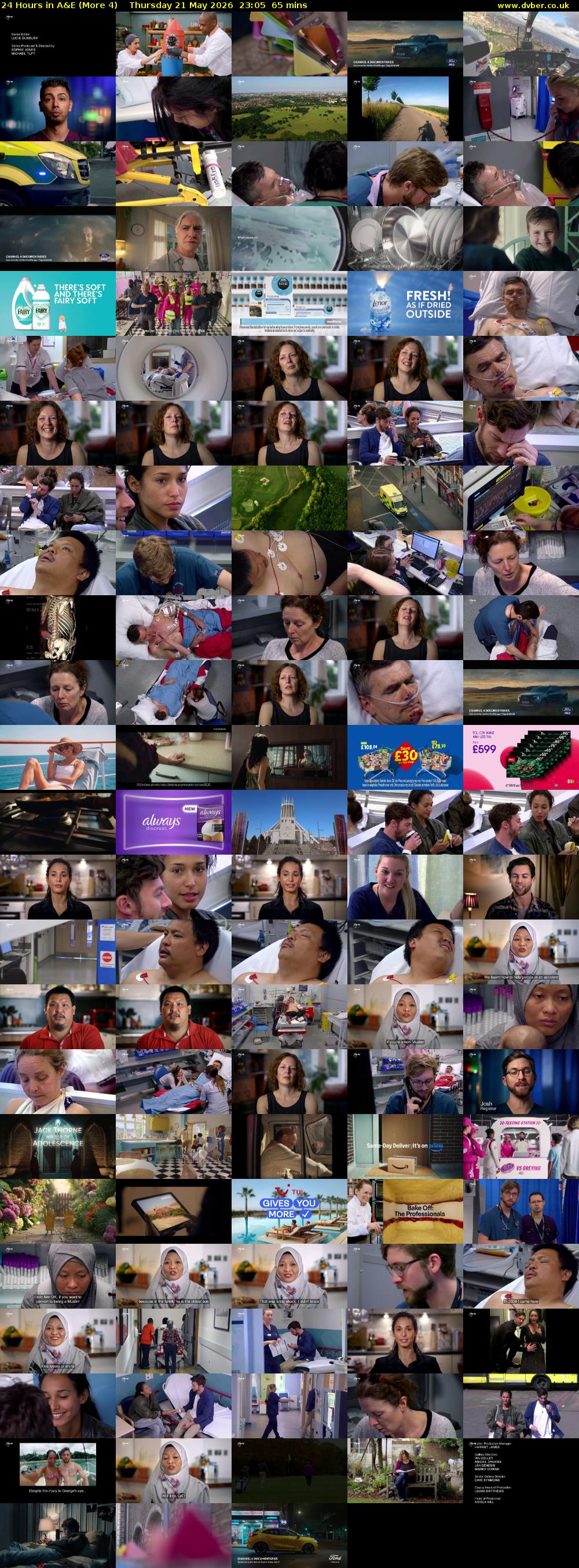 24 Hours in A&E (More 4) Thursday 21 May 2026 23:05 - 00:10