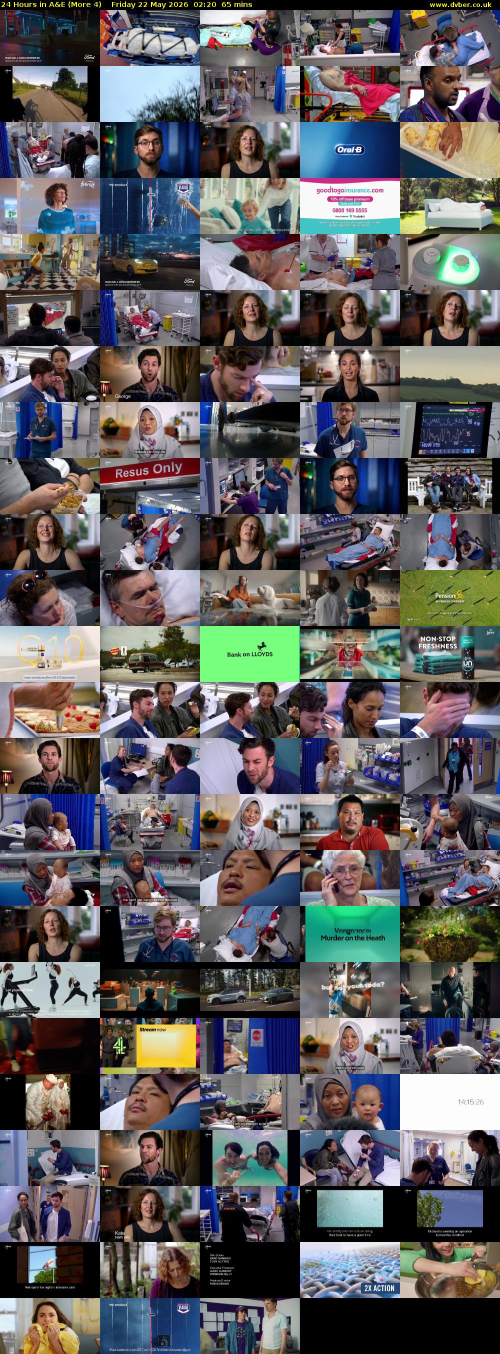 24 Hours in A&E (More 4) Friday 22 May 2026 02:20 - 03:25