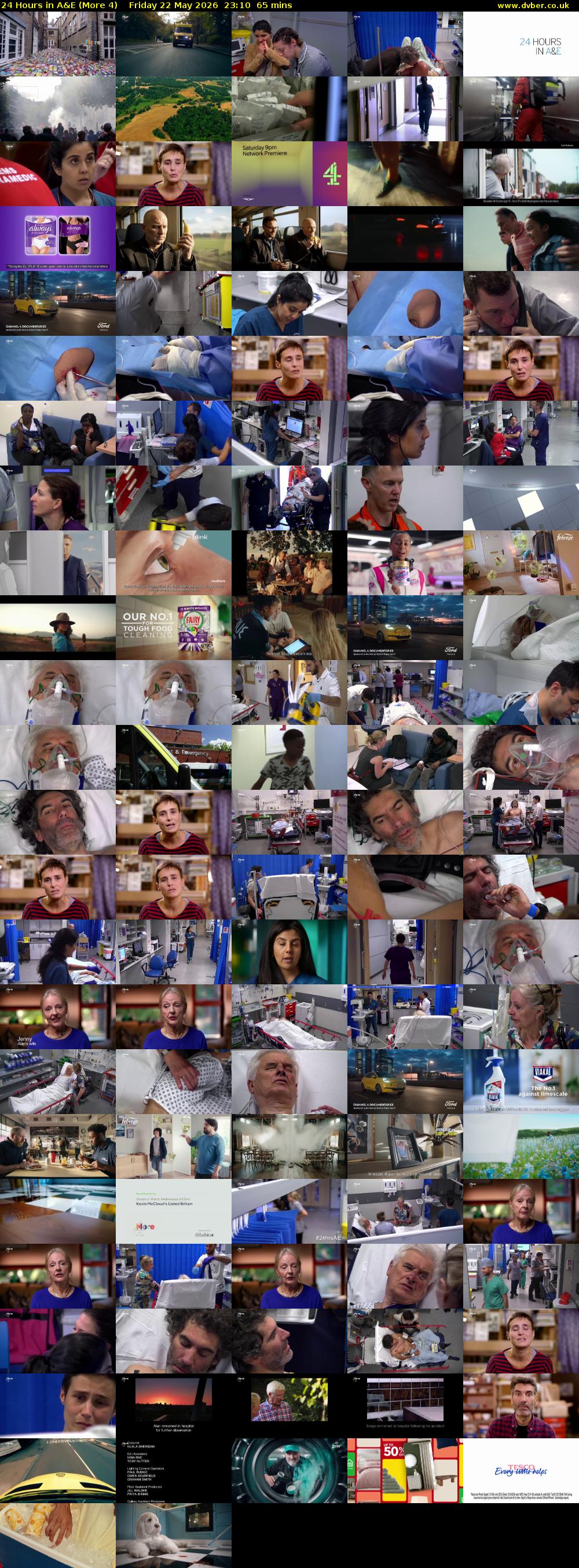 24 Hours in A&E (More 4) Friday 22 May 2026 23:10 - 00:15
