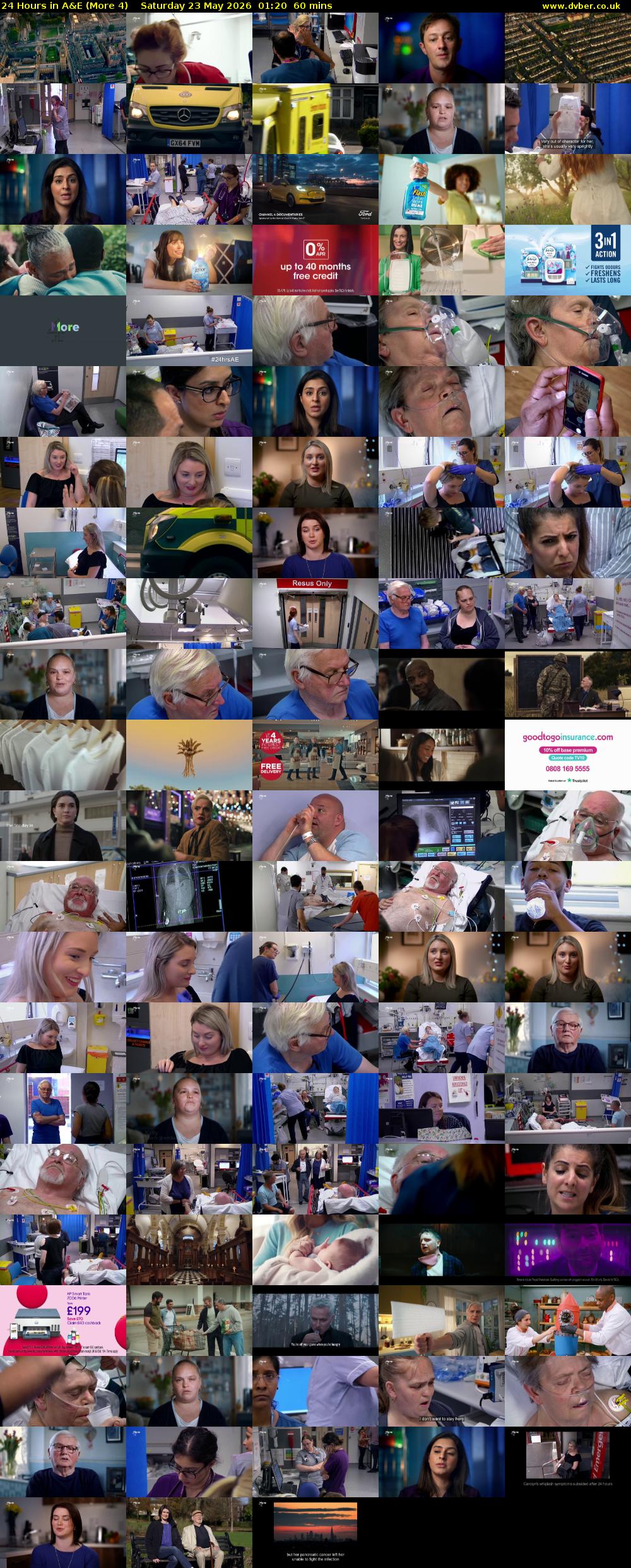 24 Hours in A&E (More 4) Saturday 23 May 2026 01:20 - 02:20