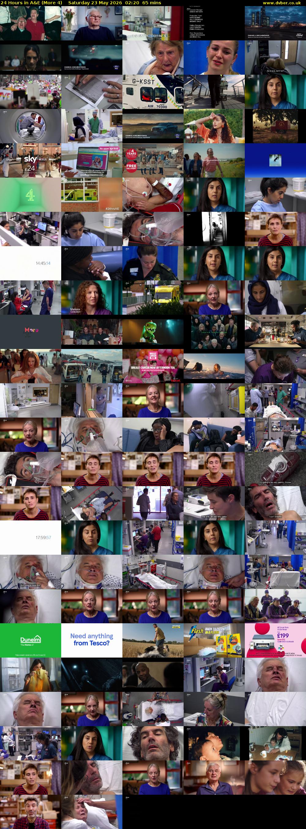 24 Hours in A&E (More 4) Saturday 23 May 2026 02:20 - 03:25